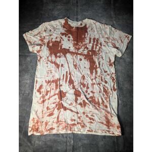 Graphic Horror Blood Splatter Halloween T-Shirt All Over Print T-shirt Size M